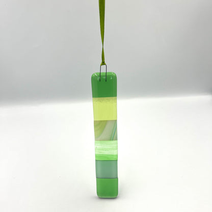 Fused Glass Hanging Checkered Charm - Option One