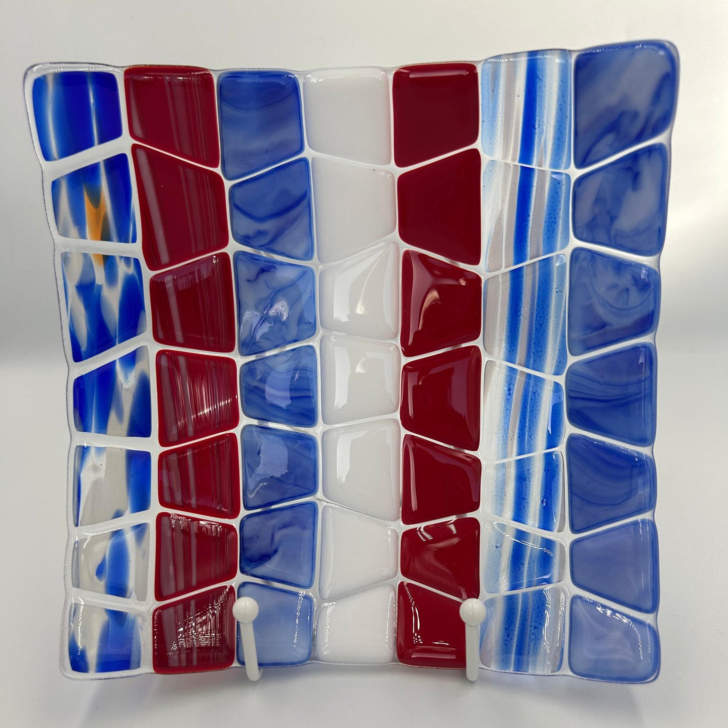 Red, White and Blue Mosaic Bowl