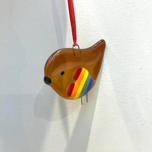 Rainbow Heart Robin