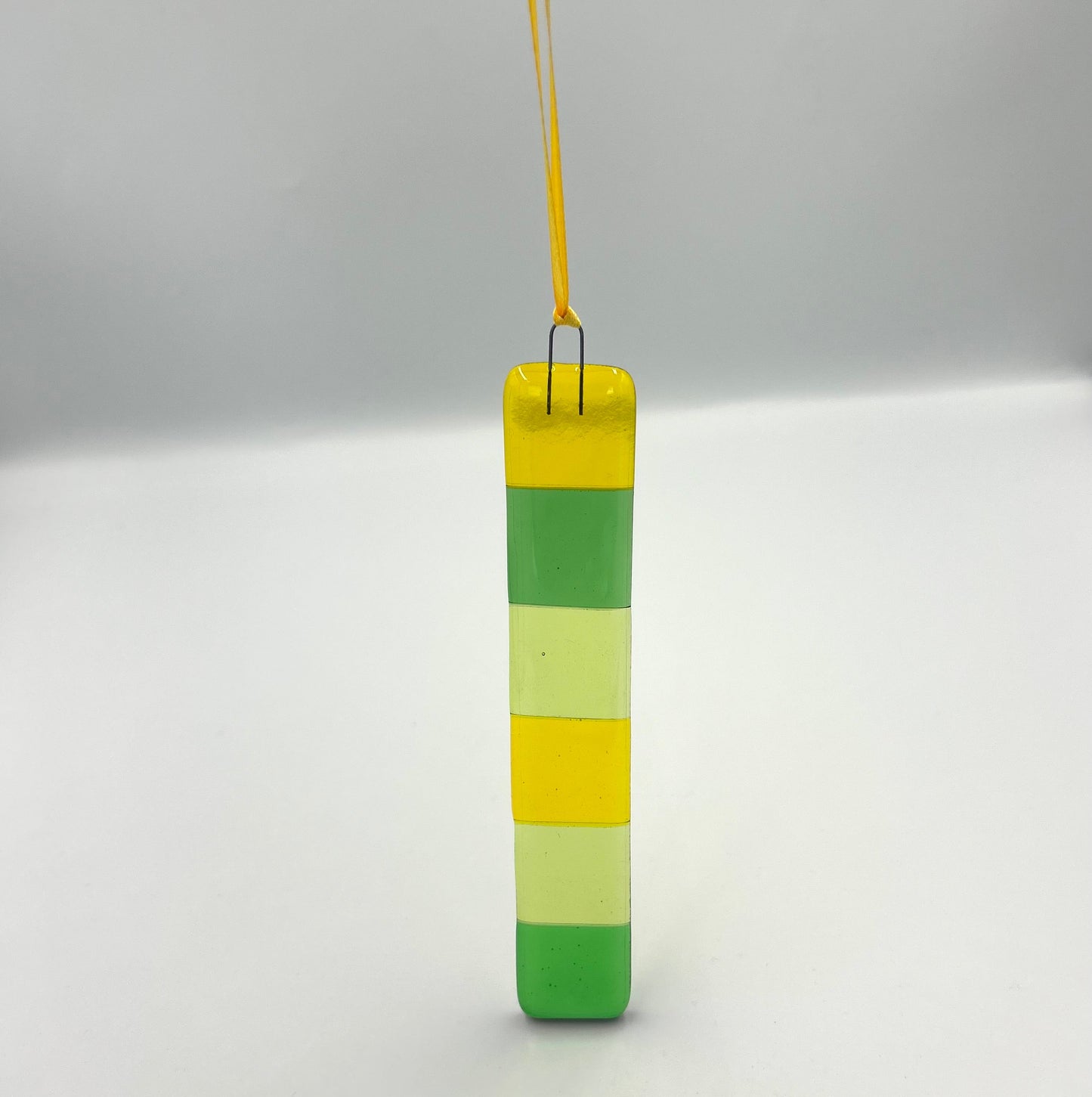 Fused Glass Hanging Checkered Charm - Option Five