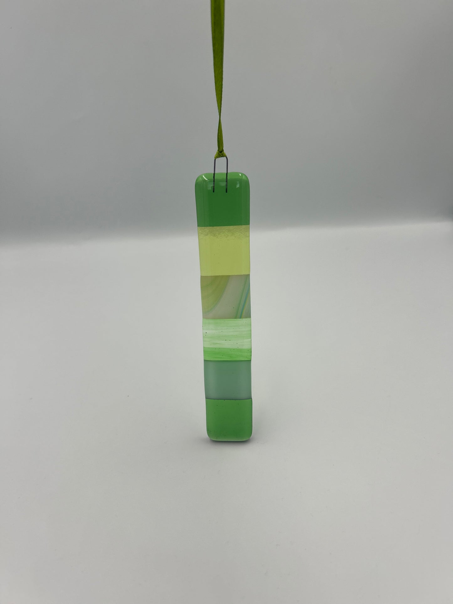 Fused Glass Hanging Checkered Charm - Option One