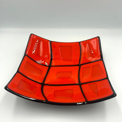 Orange Curved Panel Bowl